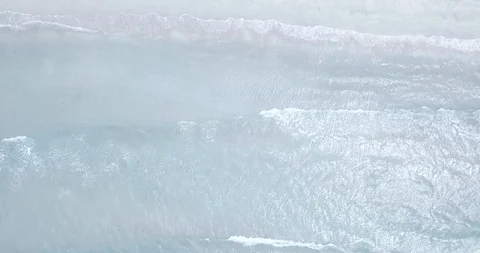 Aerial top down view of small ripples of waves Stock Footage 111777232