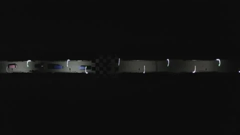 Aerial top down view of a small bridge with many motortaxis Video stock 146341437