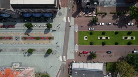 Aerial top down view of the streets of Z... | Stock Video | Pond5