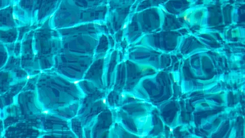 Aerial Top Down View of Swimming Pool Water Surface. Bright Blue Water Texture  Stock Footage 246382502