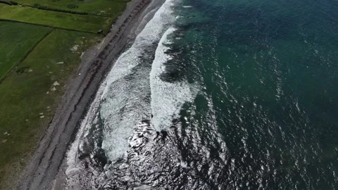 Aerial Top Down View of Tromora West Bay Beach Stockbeeldmateriaal 335621277