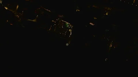 Aerial Top Down View Of Udaipur City At Night With Glowing Lights Vidéo 348374579