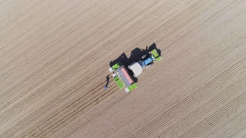 Aerial Top rotaiting counter clockwise Stock Footage 107996533