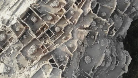 Aerial Top View Of The Ancient Indigenous City Of Lasana Ruins In Chile Video stock 191766485
