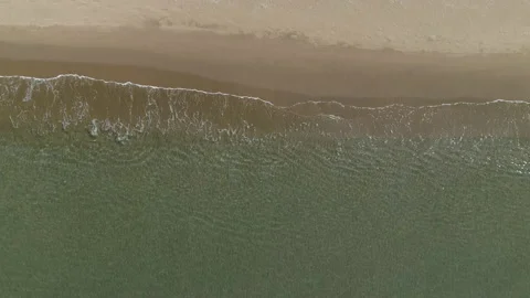 Aerial top view of beach in Turkey Stock Footage 146943369