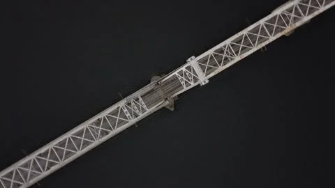 Aerial top view of bridge Stock Footage 137242229