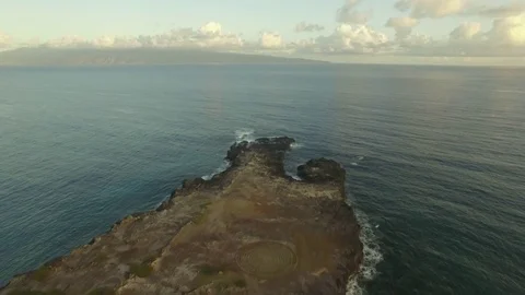 Aerial Top View Dragon's Teeth Labyrinth. Pull Back Stock Footage 74684077