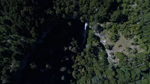 Aerial top view drone Scene El Saltillo cascade Piedra Mala 스톡 동영상 89462961