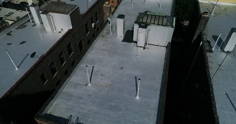 Aerial top view drone shot of nearly empty streets of NY during global pandemic Stock Footage 116587853