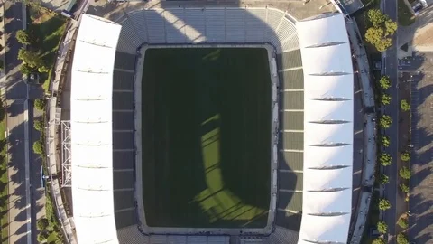 Aerial top view of empty StubHub Center (Home of LA Chargers) 스톡 동영상 82142786