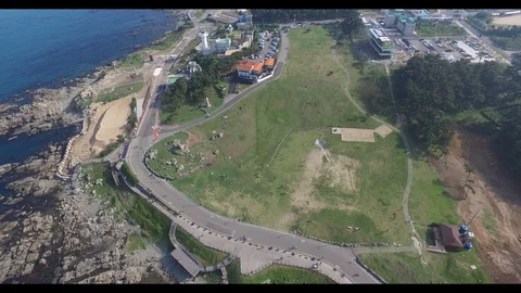 Aerial Top View of Flying Kite Video stock 102414285