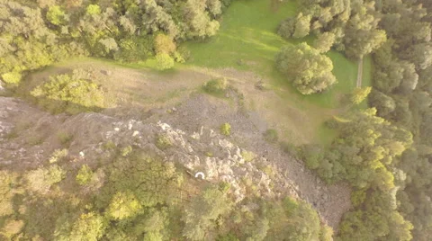 Aerial top of view of mountain Stock Footage 64480885