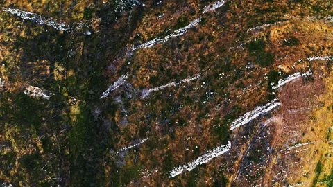 Aerial top view of a nice structured ground Stock Footage 122807761