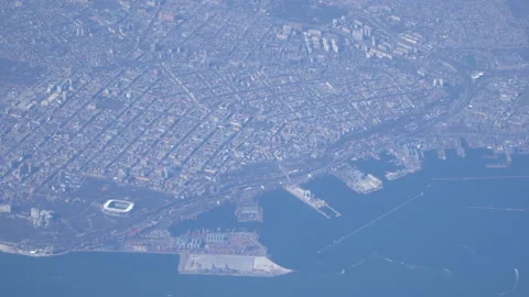 Aerial top view of Odesa. The main sea town in Ukraine. 16.04.2018 Видео 88659664