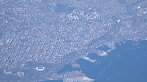 Aerial top view of Odesa. The main sea town in Ukraine. 16.04.2018 Stock Footage 88660079