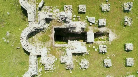 Aerial top view Parorian Monastery is a medieval monastery in the Strandzha  Stockbeeldmateriaal 167723799