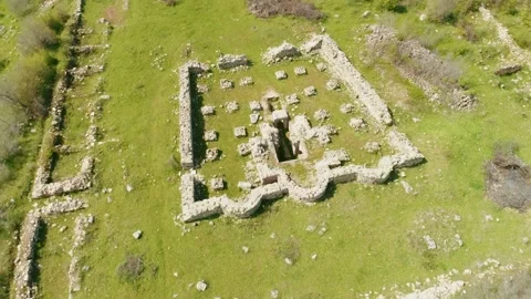 Aerial top view Parorian Monastery is a medieval monastery in the Strandzha  스톡 동영상 167723831