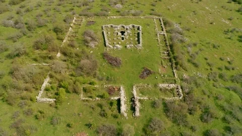 Aerial top view Parorian Monastery is a medieval monastery in the Strandzha  Stock Footage 167723962
