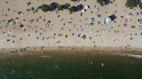 Aerial top view of Repulse Bay Beach, Hong Kong Stock Footage 234194414