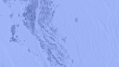 Aerial top view of snow patterns Stock Footage 82902040