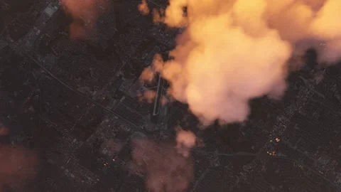 Aerial Top View at Sunset of the City of Toronto; Ontario. Canada 库存影片 237357192