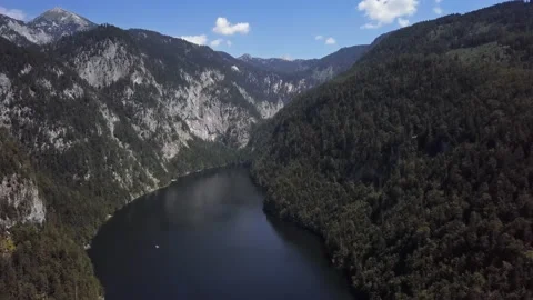 Aerial of Toplitzsee, Austria Video stock 150034309