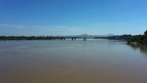 Aerial towards bridge Stock Footage 155868952