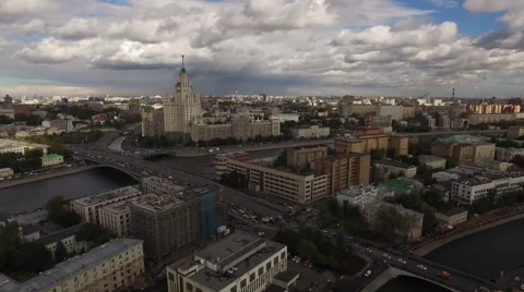 Aerial tower and bridge Stock Footage 67635338