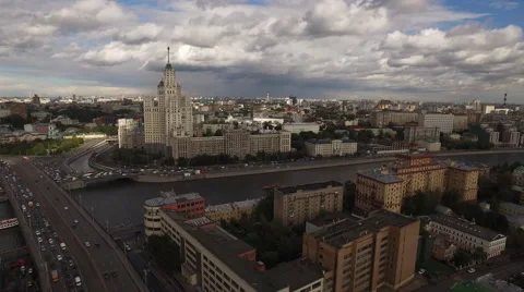 Aerial tower and bridge  Stock Footage 67635620
