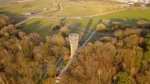 Aerial Tower Sauerland Stock Footage 127008537