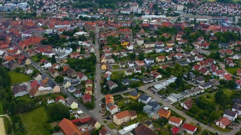 Aerial of the town Eppingen in Germany Stock Footage 124700663