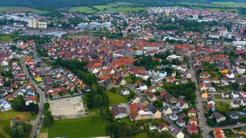 Aerial of the town Eppingen in Germany Stock Footage 124703470