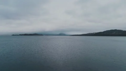 Aerial Tracking Back Over Loch Lomond, Scotland (Color Graded) Stock Footage 107313669