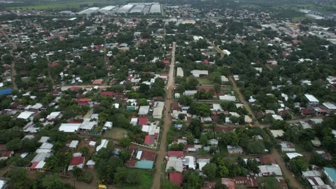 Aerial Tracking Over Town Third World Poverty 스톡 동영상 233457745