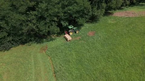 Aerial Tractor Working at Field Stock-Footage 134417720