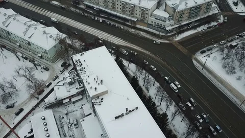 Aerial traffic from above Stock Footage 111242785