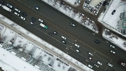 Aerial traffic from above Stock-Footage 111242889