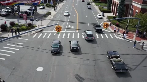 Aerial Traffic Intersection Stock Footage 42126933