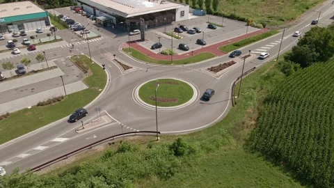 Aerial Traffic Road View Stock Footage 134417878