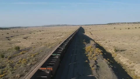 AERIAL TRAIN - TRACKING 1 Stock Footage 148170025