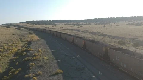 AERIAL TRAIN - TRACKING 2 Stock Footage 148177846