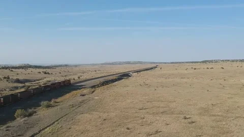 AERIAL TRAIN - TRACKING 3 Stock Footage 148180553