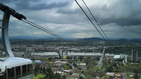 Aerial tram timelapse Видео 24844952