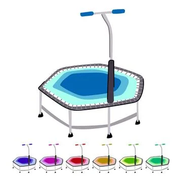 Aerial trampoline jumping vector cartoon graphic Stock Illustration