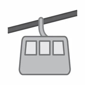 Aerial Tramway icon Stock Illustration