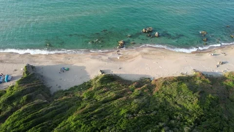 Aerial tropical beach Stock Footage 219895361
