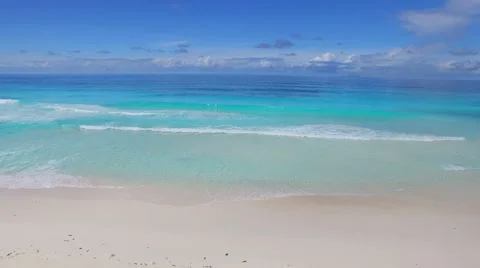 Aerial tropical ocean Stock Footage