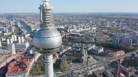 Aerial TV Tower Stock Footage 162946672