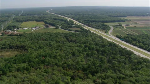 AERIAL United States-Long Island Expressway 45 Stock Footage