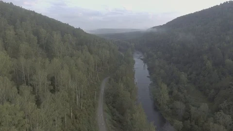 Aerial of the Ural Stock Footage 118143777